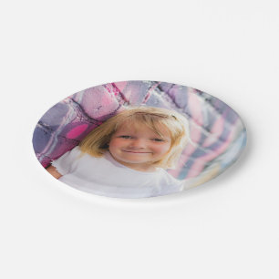 Plato De Papel El fiesta de la foto de los niños personalizados