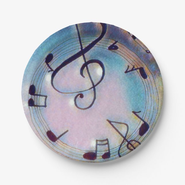 Plato De Papel El fiesta platea música (Anverso)