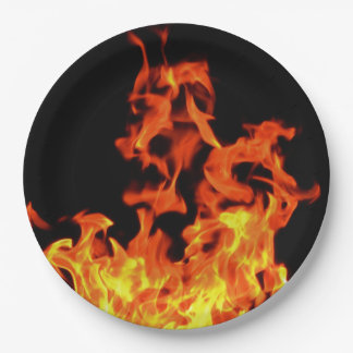 Plato De Papel El fuego flamea las placas de papel disponibles