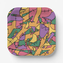 Plato De Papel El garabato festivo