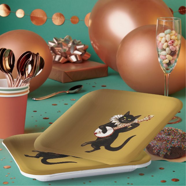 Plato De Papel El gato musical, (Multi)