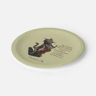 Plato De Papel El gato y el violín