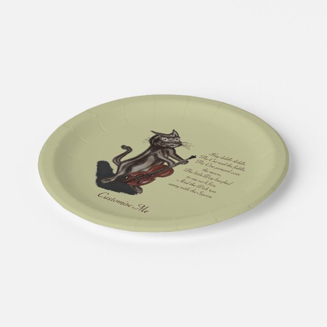 Plato De Papel El gato y el violín (Angular)
