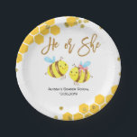 Plato De Papel El género de la abeja revela las placas de papel<br><div class="desc">El género de la abeja revela las placas de papel del fiesta</div>