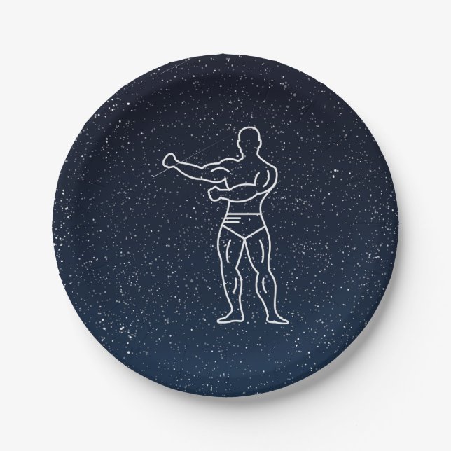 Plato De Papel El gimnasta Muscles mínimo (Anverso)