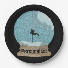 Plato De Papel El globo de nieve repelente la cuerda del escalado