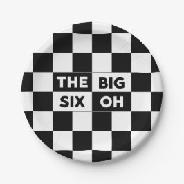 Plato De Papel El gran patrón de los seis negros y blancos