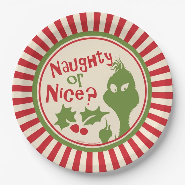 Plato De Papel El Grinch | Inocentes o bonitos (Anverso)