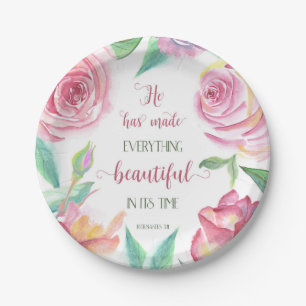 Plato De Papel Él ha hecho todo hermoso Eclesiastés 3:11