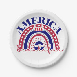 Plato De Papel El hermoso arcoiris de Estados Unidos