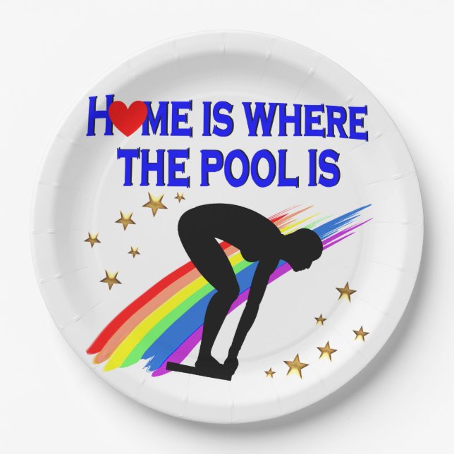 PLATO DE PAPEL EL HOGAR ES DONDE SE ENCUENTRA LA PISCINA PARA EST (Anverso)