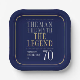 Plato De Papel El hombre el mito la leyenda 70 cumpleaños