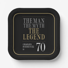 Plato De Papel El hombre el mito la leyenda 70 cumpleaños