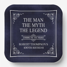 Plato De Papel El hombre el mito la leyenda azul de 100 cumpleaño