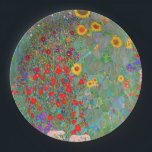 Plato De Papel El jardín de la granja Gustav Klimt con girasoles<br><div class="desc">El jardín de la granja de Gustav Klimt con placas de papel de girasol.</div>
