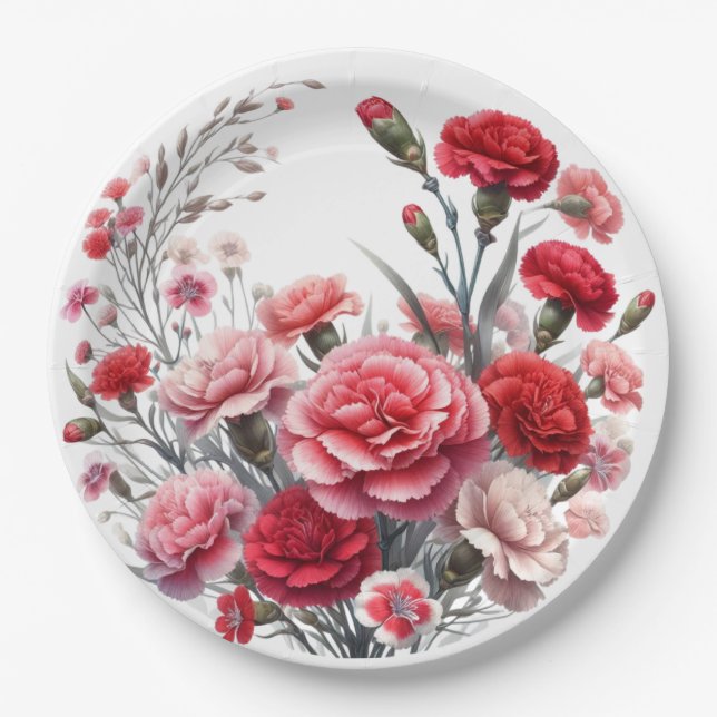Plato De Papel El Jardín de Rosas (Anverso)
