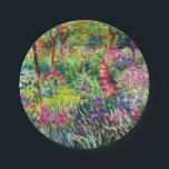 Plato De Papel El jardín Iris de Giverny, por Claude Monet<br><div class="desc">El jardín Iris de Giverny,  por Claude Monet. 
Visita mi tienda para un diseño más interesante y más elección de color => zazzle.com/iwheels*</div>