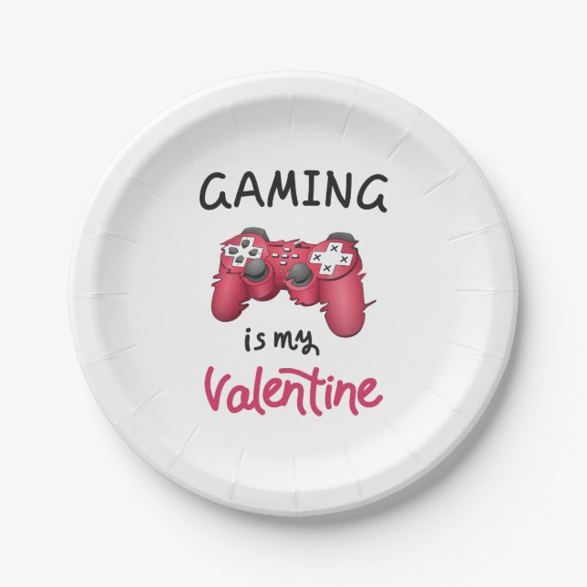 Plato De Papel El juego es mi San Valentín (Anverso)