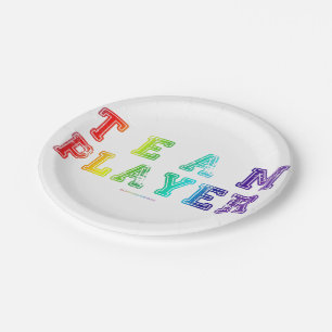 Plato De Papel El jugador del equipo de SlipperyJoe lleno de lluv