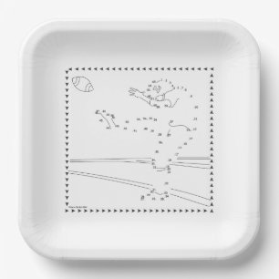 Plato De Papel El Kicker Del Fútbol Conecta Los Puntos