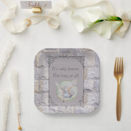 Plato De Papel El laberinto es la única lechuza Boda para siempre