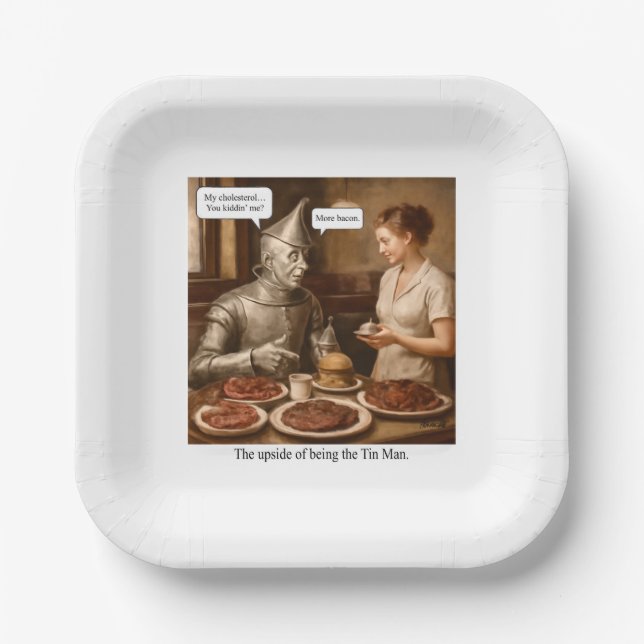 Plato De Papel El lado positivo de ser el Hombre Estaño (Anverso)