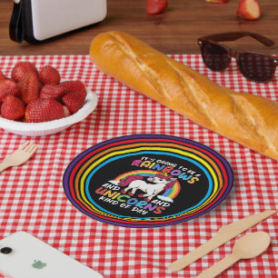 Plato De Papel El lindo arcoiris Unicornio Guay Birthday Presny