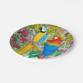 Plato De Papel El Macaw repite mecánicamente las placas de papel