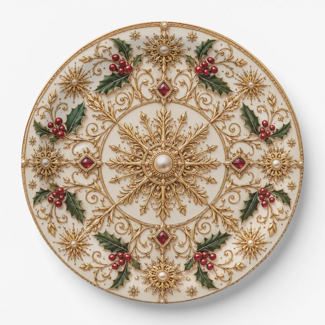 Plato De Papel El Mandala Imperial de Invierno (Anverso)