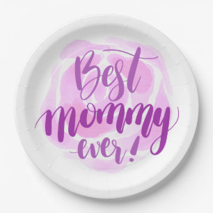 Plato De Papel El mejor día de la madre Placa de papel