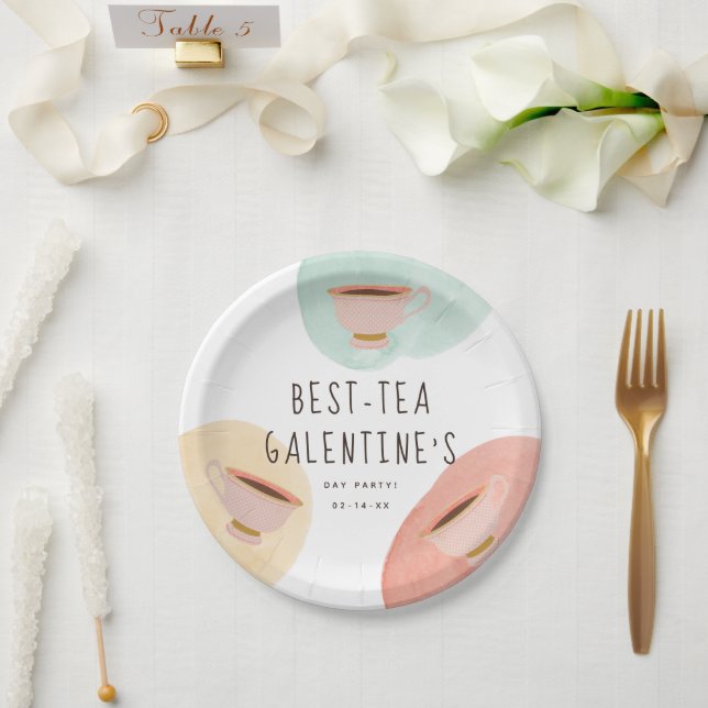 Plato De Papel El mejor Fiesta del día de Galentine (Boda)