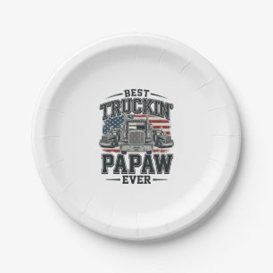 Plato De Papel El mejor Papá camionero jamás Vintage camionero Ve