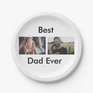 Plato De Papel el mejor papá, el feliz día del padre, agrega tu f