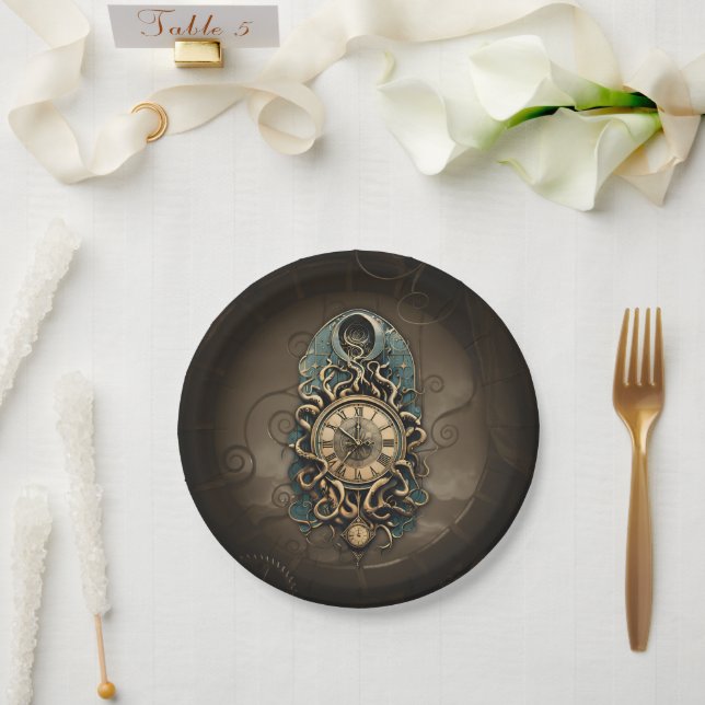 Plato De Papel El misterioso movimiento de steampunk. (Boda)