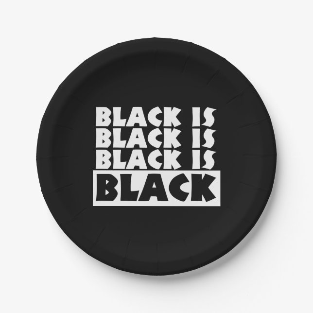 Plato De Papel El negro es negro (Anverso)
