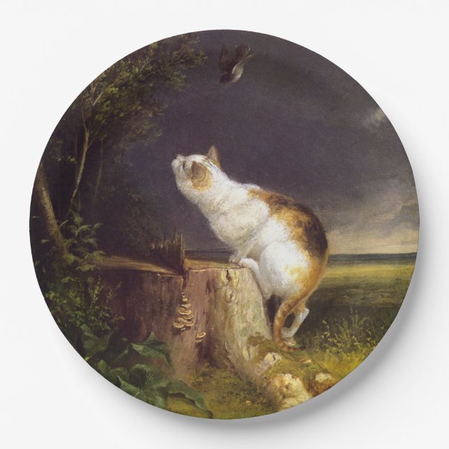 Plato De Papel El observador de aves (de William Holbrook Beard) (Anverso)