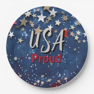 Plato De Papel El orgullo de los EE.UU.