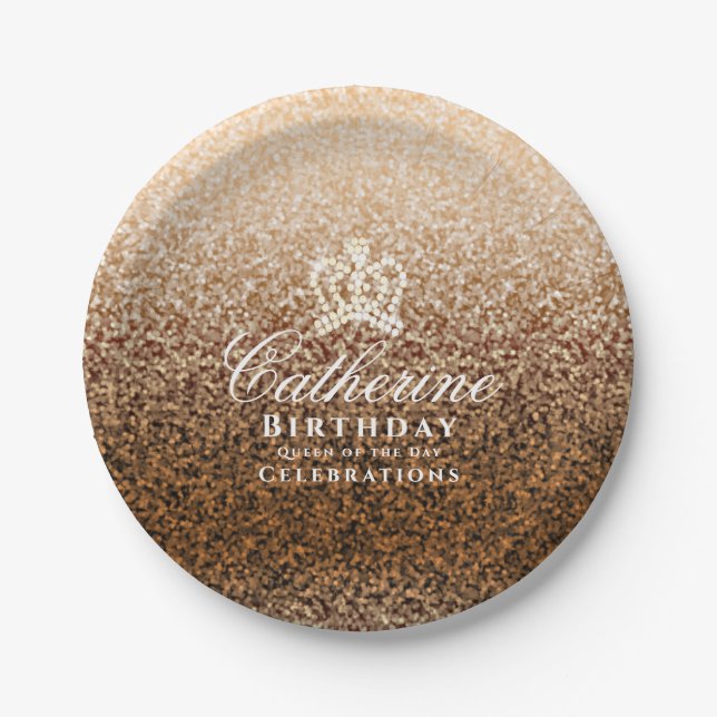 Plato De Papel El oro reluciente de la corona (Anverso)