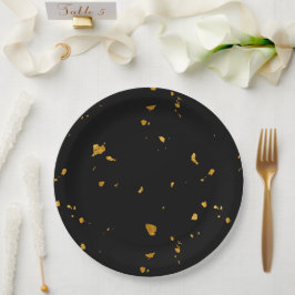 Plato De Papel El oro se acaba en negro
