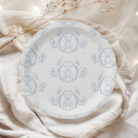 Plato De Papel El oso de Teddy Vintage Chinoiserie Toile Ducha pa<br><div class="desc">Oso de peluche Vintage Chinoiserie Toile Bebé chapa de ducha de papel.</div>