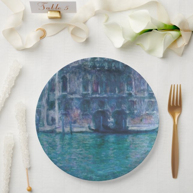 Plato De Papel El palacio de la Mula Claude Monet (Boda)