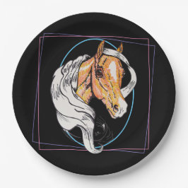 Plato De Papel El Palomino (negro)