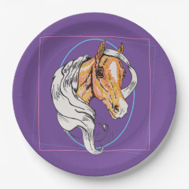 Plato De Papel El Palomino (púrpura)