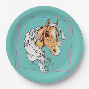 Plato De Papel El Palomino (verde azulado)