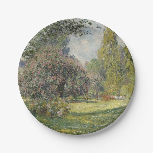 Plato De Papel El Parque Monceau - Claude Monet (Anverso)