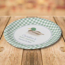 Plato De Papel El pato mallard Duckling Country Hunting Baby Show