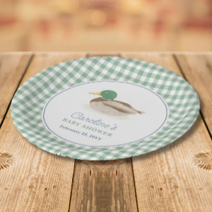 Plato De Papel El pato mallard Duckling Country Hunting Baby Show