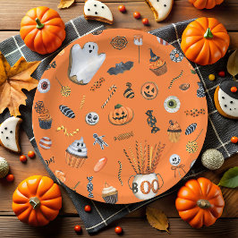 Plato De Papel El Pequeño Boo casi se debe a Baby Shower