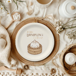 Plato De Papel El pequeño tambaleante Kawaii Baby Shower asiático