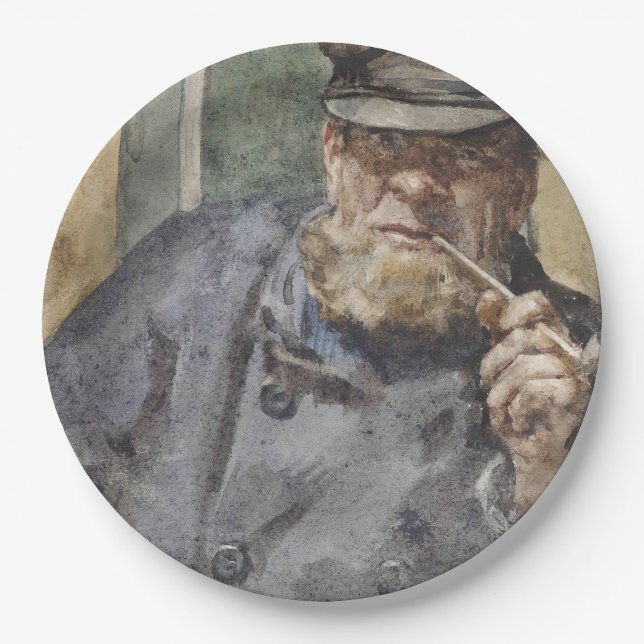 Plato De Papel El perro del mar antiguo (por Henry Scott Tuke) (Anverso)